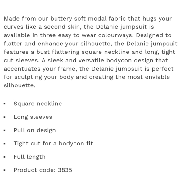 Oh Polly Delanie Square Neck Long Sleeve Bodycon Jumpsuit 8 - Picture 7 of 8